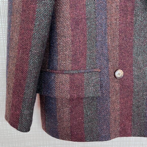 VINTAGE Rare! Liz Claiborne Single Breasted Blazer Tweed Wool ILGWU - Picture 8 of 15